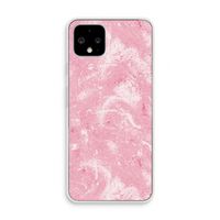 Abstract Painting Pink: Pixel 4 Transparant Hoesje