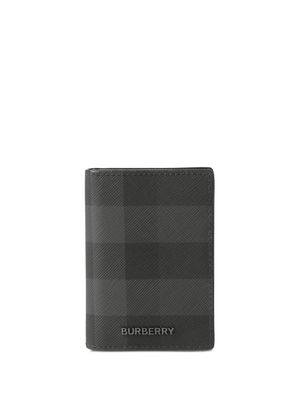 Burberry porte-cartes pliant à carreaux - Noir