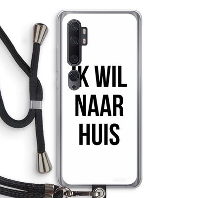 Ik wil naar huis: Xiaomi Mi Note 10 Transparant Hoesje met koord