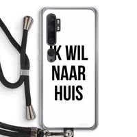 Ik wil naar huis: Xiaomi Mi Note 10 Transparant Hoesje met koord