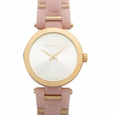 Michael Kors Dames Delray MK4316 roze kunststof quartz modehorloge
