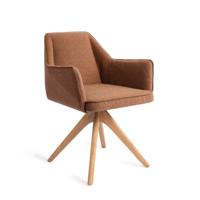 Jesper Home Eetkamerstoel 'Tome' Revolve Oak Natural, kleur Cinnamon Bun