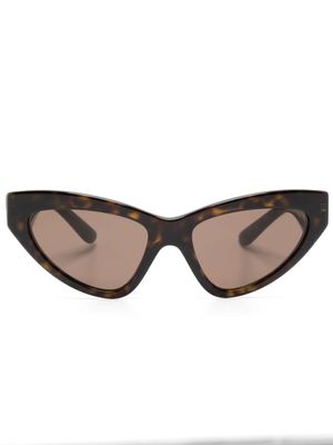 Dolce & Gabbana Eyewear lunettes de soleil à monture papillon - Marron