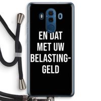 Belastinggeld - Zwart: Huawei Mate 10 Pro Transparant Hoesje met koord