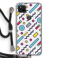 8-bit N°8: Pixel 4a Transparant Hoesje met koord