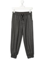 MSGM Kids pantalon en maille à chevrons - Gris