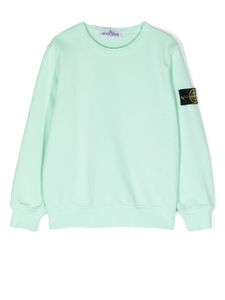 Stone Island Junior sweat en coton à patch logo - Vert