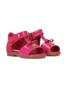 Dolce & Gabbana Kids sandales First Steps en cuir verni - Rose