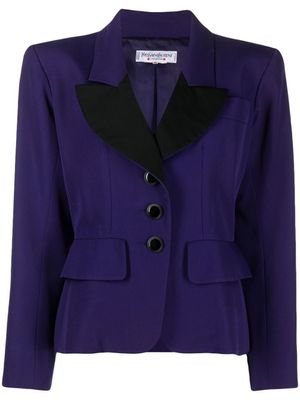 Saint Laurent Pre-Owned blazer à simple boutonnage (années 2000) - Violet