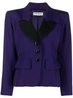 Saint Laurent Pre-Owned blazer à simple boutonnage (années 2000) - Violet - thumbnail