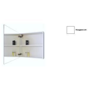 Spiegelkast Sanicare Qlassics 60 cm 1 Deur Hoogglans Wit Rechts Sanicare