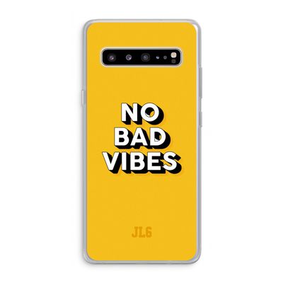 No Bad Vibes: Samsung Galaxy S10 5G Transparant Hoesje