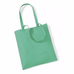 Draagtasje met hengsels - mintgroen - 42 x 38 cm - katoen - 10 liter - boodschappen - gymtas