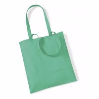 Draagtasje met hengsels - mintgroen - 42 x 38 cm - katoen - 10 liter - boodschappen - gymtas - thumbnail