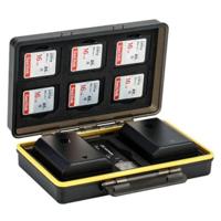 Patona JJC BC-3SD6 multifunctionele batterij case met ruimte voor 6 SD-kaarten en cardreader
