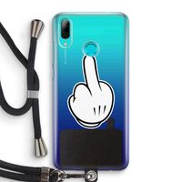 Middle finger white: Huawei P Smart (2019) Transparant Hoesje met koord Middle finger white: Huawei P Smart (2019) Transparant Hoesje met koord