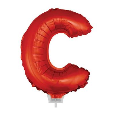 Folieballon letter C - 41 cm - rood - feestdecoratie - versiering