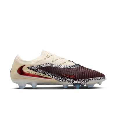Nike Phantom 6 Low Elite Gras Voetbalschoenen (FG) Gebroken Wit Bordeauxrood Rood