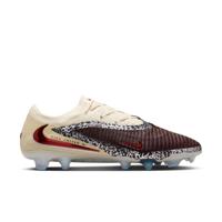 Nike Phantom 6 Low Elite Gras Voetbalschoenen (FG) Gebroken Wit Bordeauxrood Rood