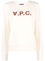 A.P.C. sweat en coton à logo imprimé - Tons neutres