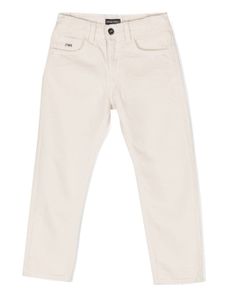 Emporio Armani Kids jean J75 à plaque logo - Marron