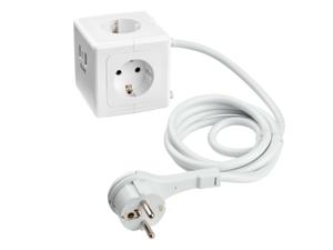 TRONIC Kubus-stekkerdoos (Wit)