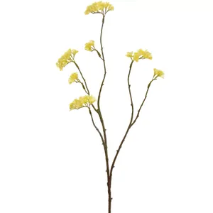 Kunstbloem Lamsoorbloemsteel 70cm - geel