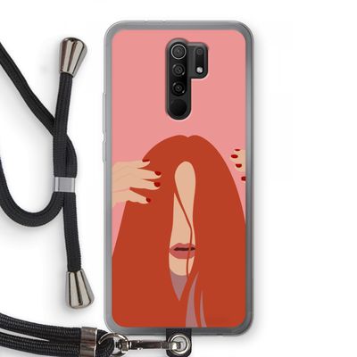 Woke up like this: Xiaomi Redmi 9 Transparant Hoesje met koord