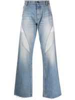 Balmain exposed-pocket cotton jeans - Bleu - thumbnail