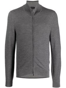 Brioni pull à fermeture zippée - Gris