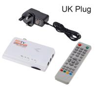 HDMI+AV OUT 1080P Digital Satellite Receiver HD TV DVB-T-T2 TV Box AV Tuner Combo Converter with Remote Control Support MPEG4(White)