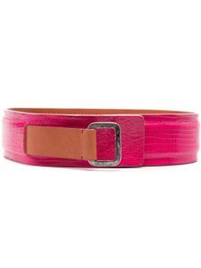 Gianfranco Ferré Pre-Owned ceinture bicolore à effet peau de serpent (années 2000) - Rose