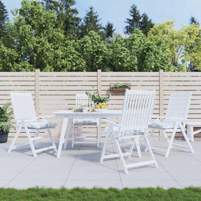 VidaXL Stoelkussens 4 st 50x50x7 cm stof bladpatroon