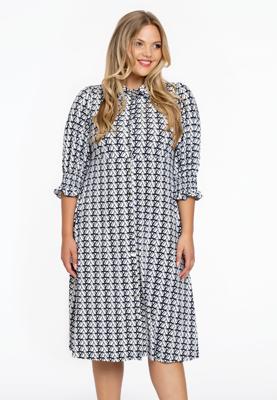 Yoek Jurk met knopen | Beige | Maat 50/52