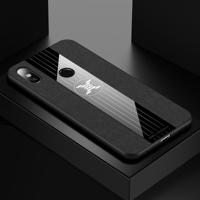 Voor Xiaomi mi 6X/a2 XINLI stiksels doek textuur schokbestendige TPU beschermhoes (zwart)