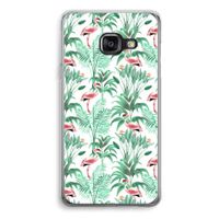 Samsung A3 (2017) Transparant Hoesje (Soft) - Flamingo bladeren - thumbnail