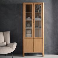 DTP Home Vitrinekast 'Forte' Teakhout, 210 x 80cm