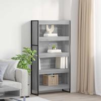Boekenkast 2 pcs Grijs Sonoma 80 x 30 x 155 cm Bewerkt hout