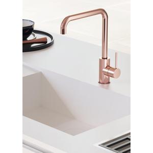 Hotbath Cobber Opbouw keukenmengkraan met draaibare L-uitloop Living Colours geborsteld messing CB041BB