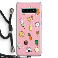 Happy bento friends: Samsung Galaxy S10 Plus Transparant Hoesje met koord