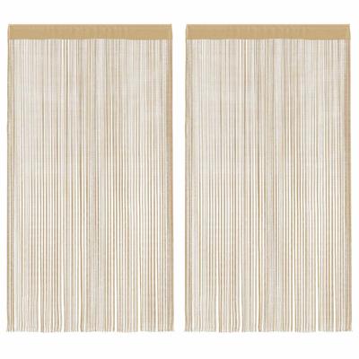 VidaXL Draadgordijnen 100x250 cm beige 2 st
