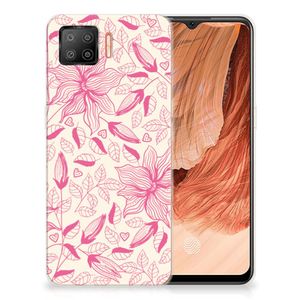 OPPO A73 4G TPU Case Pink Flowers