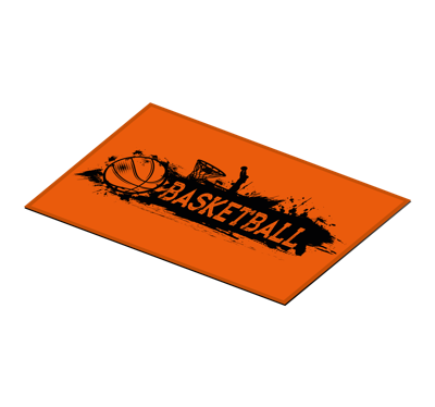Basketbal placemat oranje