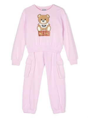 Moschino Kids survêtement à logo imprimé - Rose