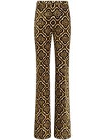 ETRO pantalon imprimé à effet velours - Jaune