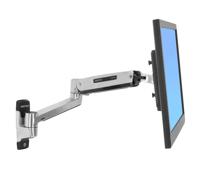 Ergotron LX Sit-Stand Wall Mount LCD Arm Monitor-wandbeugel 1-voudig 25,4 cm (10) - 106,7 cm (42) Aluminium (gepolijst) Kantelbaar, Zwenkbaar, Roteerbaar