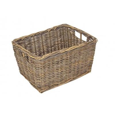Dr Rieten v-ager mand 45x35x25 grijs