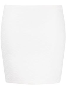 Alexander Wang minijupe à motif monogrammé - Blanc