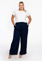 Yoek Broek met plooi SATINI | Blauw | Maat 58/60 Yoek Broek met plooi SATINI | Blauw | Maat 58/60