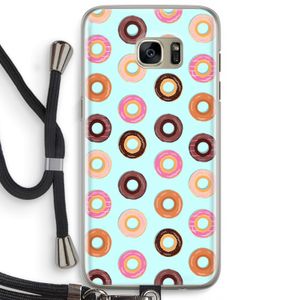 Donuts: Samsung Galaxy S7 Edge Transparant Hoesje met koord